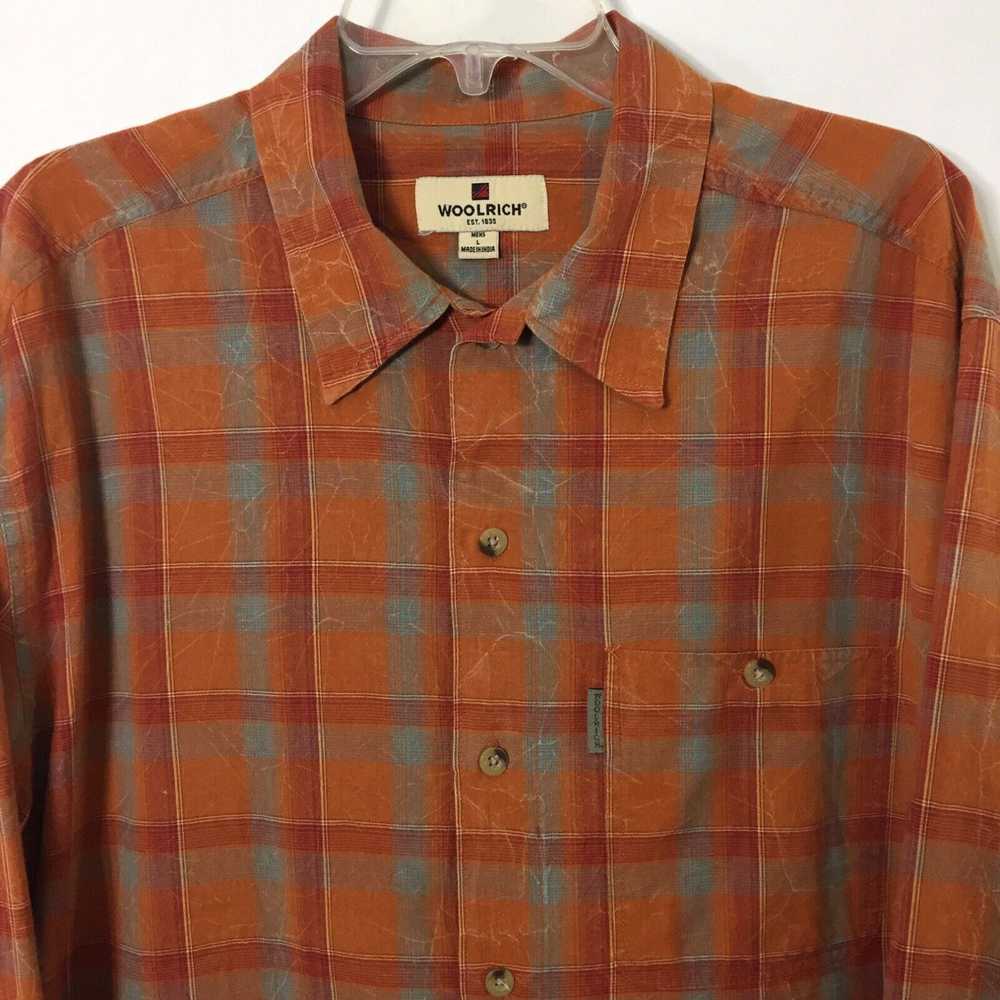 Vintage Woolrich Button Up Shirt Mens Large Orang… - image 3