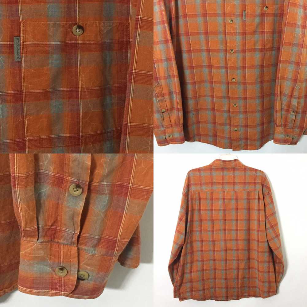 Vintage Woolrich Button Up Shirt Mens Large Orang… - image 4