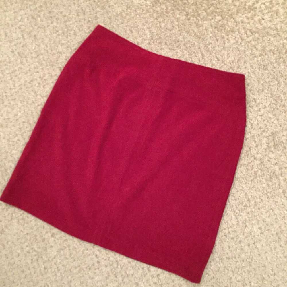 Vintage Fashion Bug Skirt Size 12 Red Short Penci… - image 2