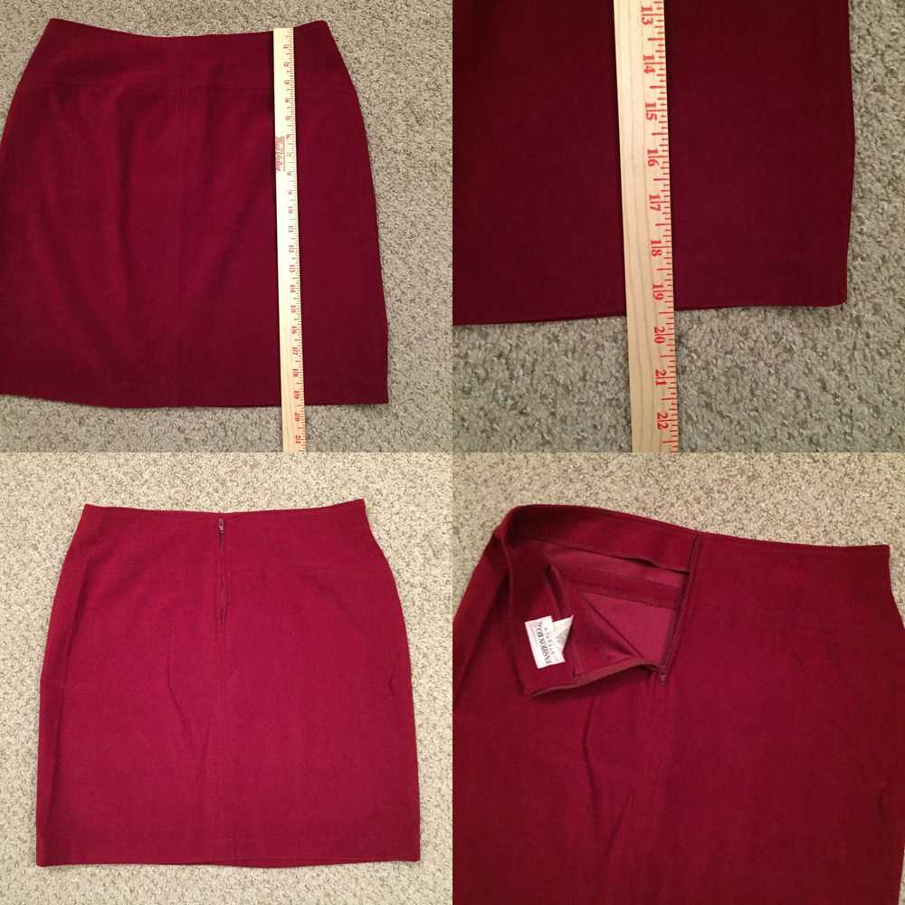 Vintage Fashion Bug Skirt Size 12 Red Short Penci… - image 4