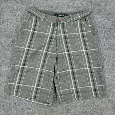 Vintage O'Neill Shorts Men Size 32 Gray Plaid Chi… - image 1