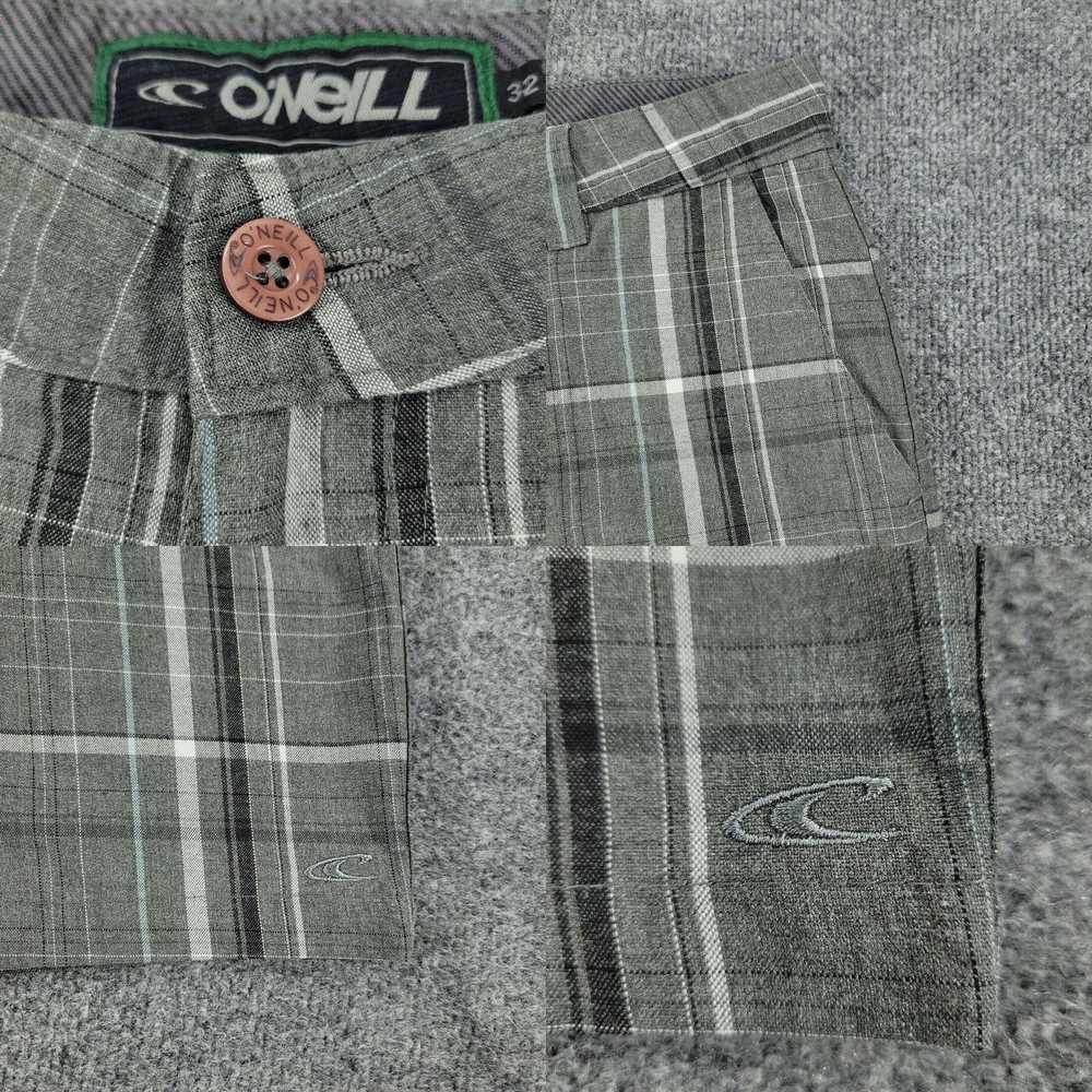 Vintage O'Neill Shorts Men Size 32 Gray Plaid Chi… - image 4