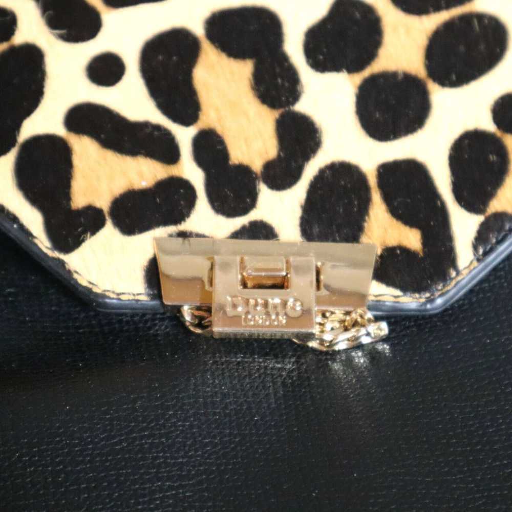 Vintage Dune London Leather Black Leopard Print B… - image 2