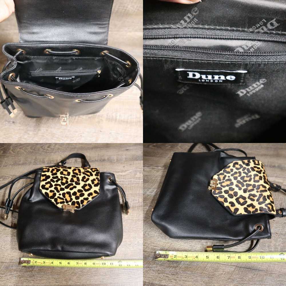 Vintage Dune London Leather Black Leopard Print B… - image 4