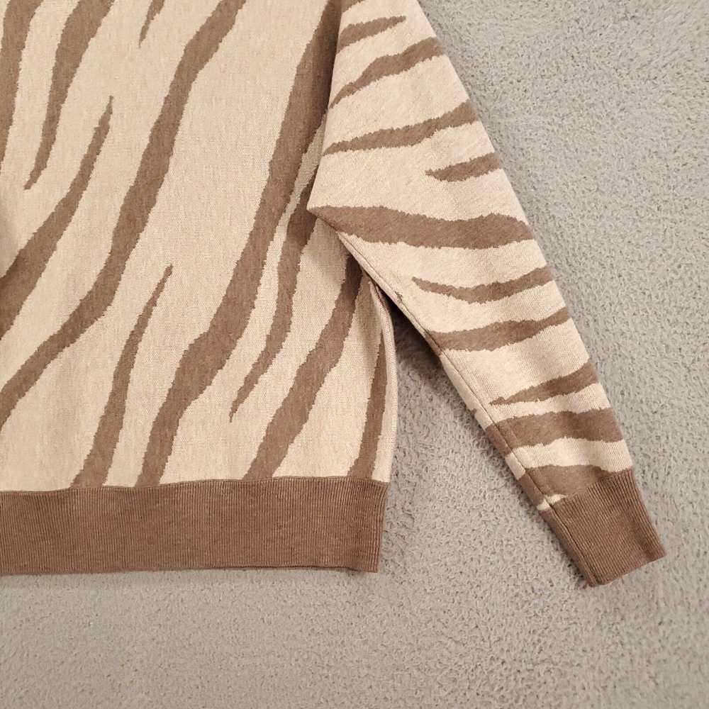 Vintage Tahari Sweater Womens Large Tan Taupe Ani… - image 2