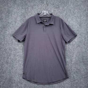 Cuts Cuts Polo Shirt Mens L Large Gray Curve Hem … - image 1