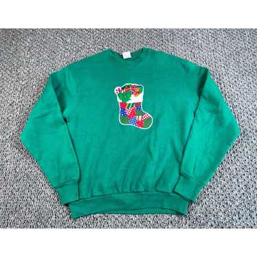 Vintage VTG 80s BVD Christmas Stocking Sweatshirt 