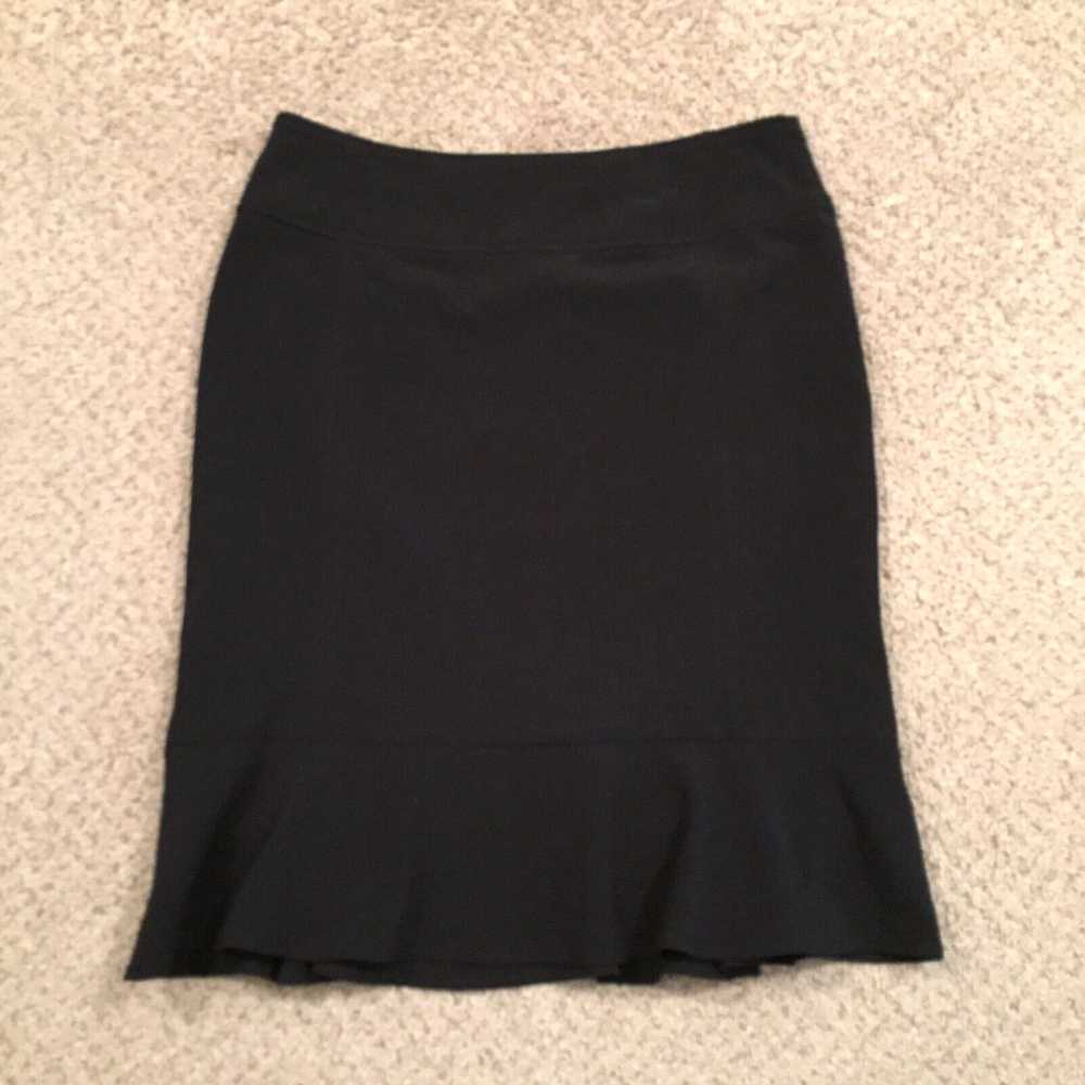 Vintage B. Moss Skirt Size 8 Black Midi Lined Ple… - image 1