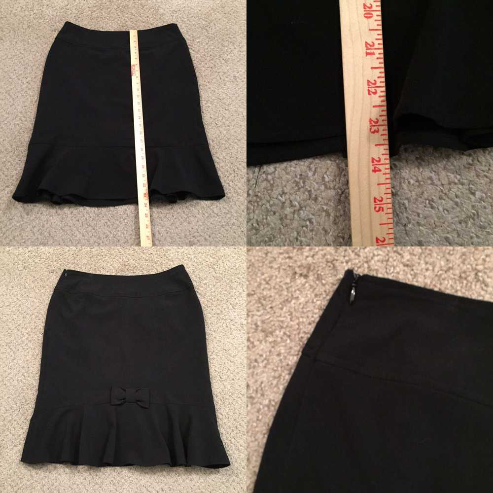 Vintage B. Moss Skirt Size 8 Black Midi Lined Ple… - image 4