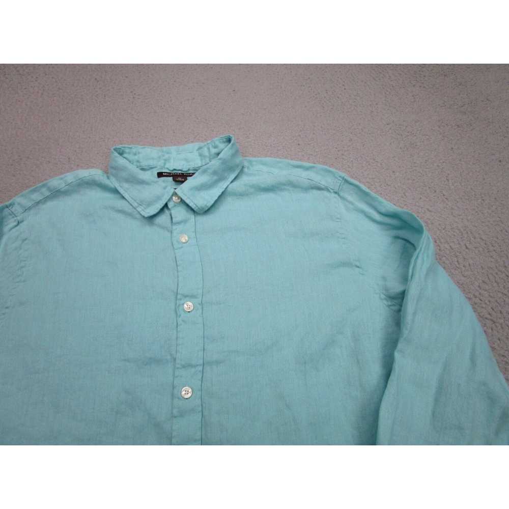 Michael Kors Michael Kors Shirt Men XL Blue Aqua … - image 2