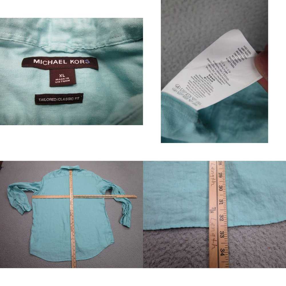 Michael Kors Michael Kors Shirt Men XL Blue Aqua … - image 4