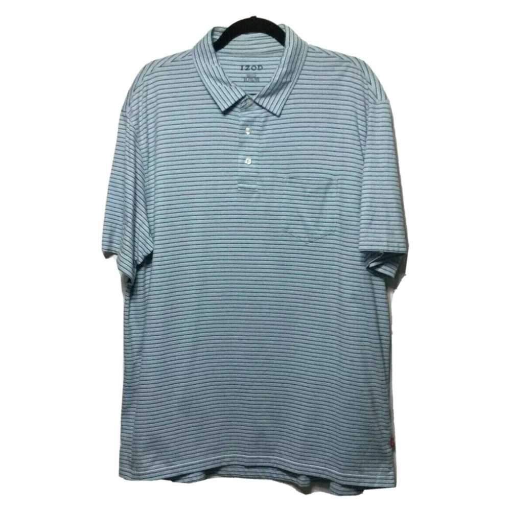 Izod IZOD Men’s XL Striped Pocket Polo Shirt Shor… - image 1