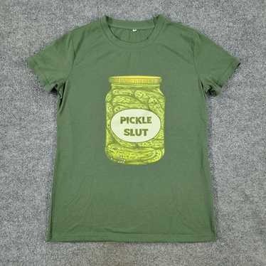 Vintage Pickle Slut Shirt Men Small Green Jars Of 