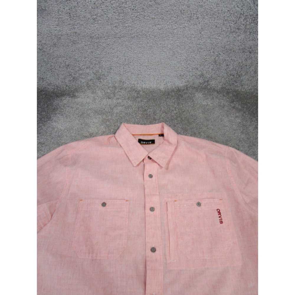 Orvis Orvis Shirt Mens Large Button Up Pink Cotto… - image 2