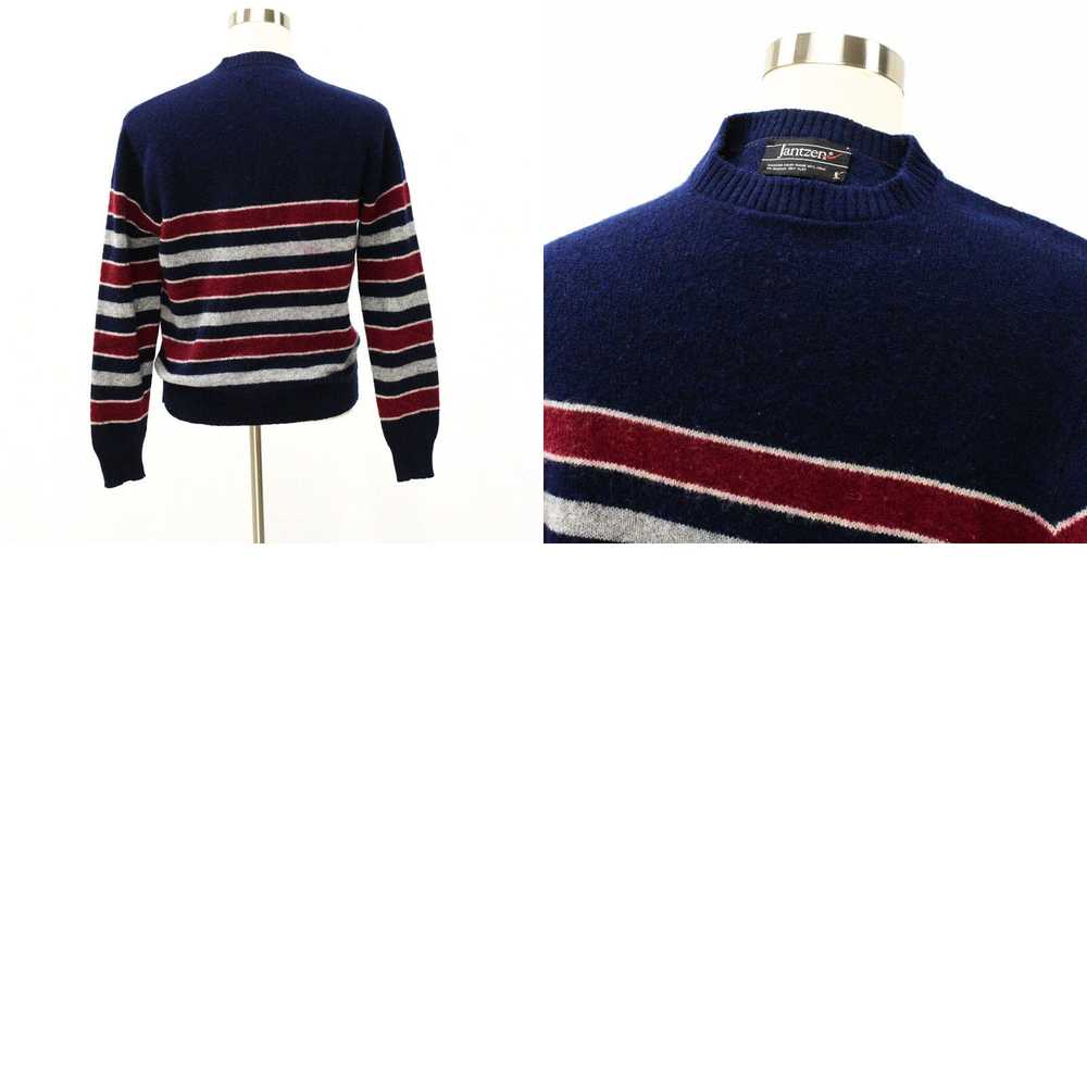 Jantzen 80s Vintage Jantzen Sweater Mens L Stripe… - image 4