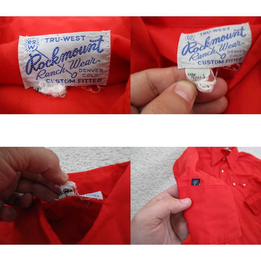 Vintage Vintage Rockmount Shirt Mens Medium Red D… - image 4