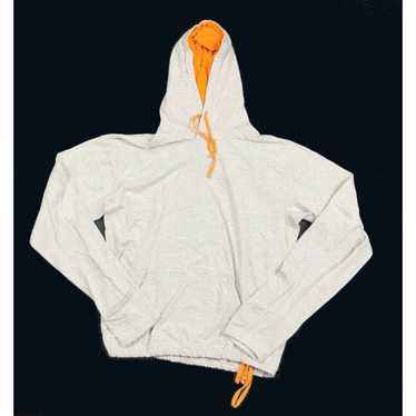 Vintage VTG 90s Lands' End Gray Orange Lined Hood… - image 1