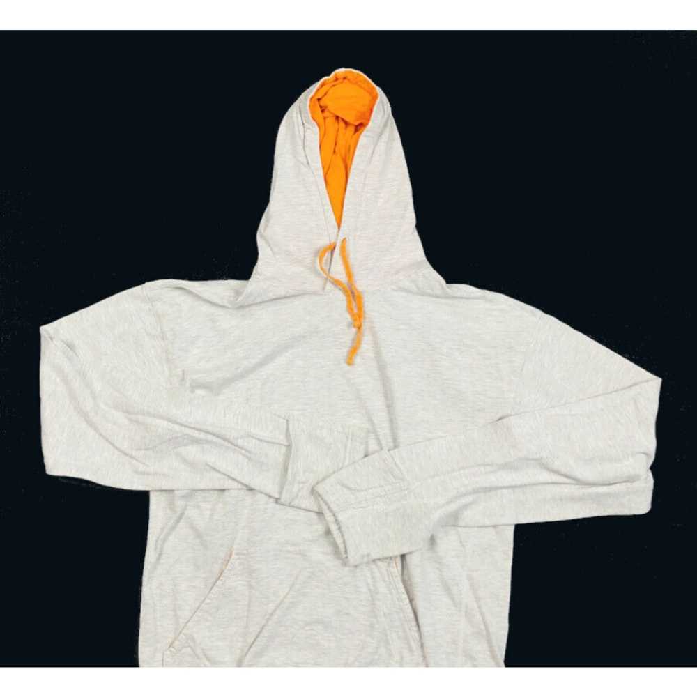 Vintage VTG 90s Lands' End Gray Orange Lined Hood… - image 3