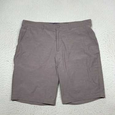 Vintage Johnnie-O Shorts Mens 38 Gray Striped Chin