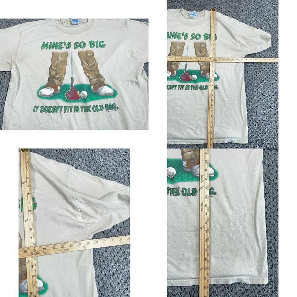 Gildan VTG Golf Humor T-Shirt Adult XL Beige Mine… - image 4