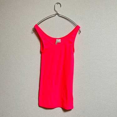 【H and M】Round neck tank top neon color, long len… - image 1