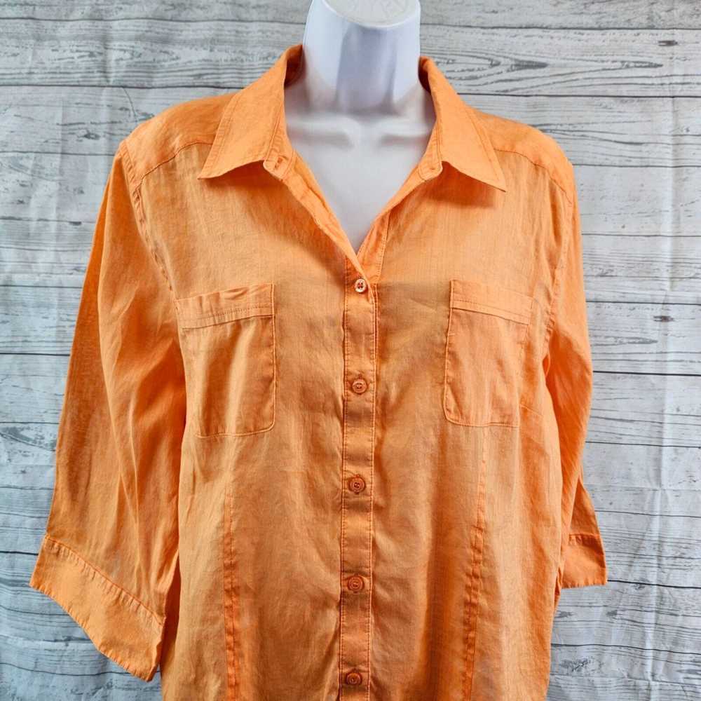 Vintage Chicos Womens Button Front Shirt Sz XL So… - image 2