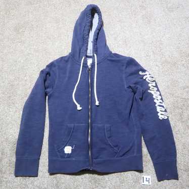 Abercrombie & Fitch Aeropostale Blue Full zip Swe… - image 1