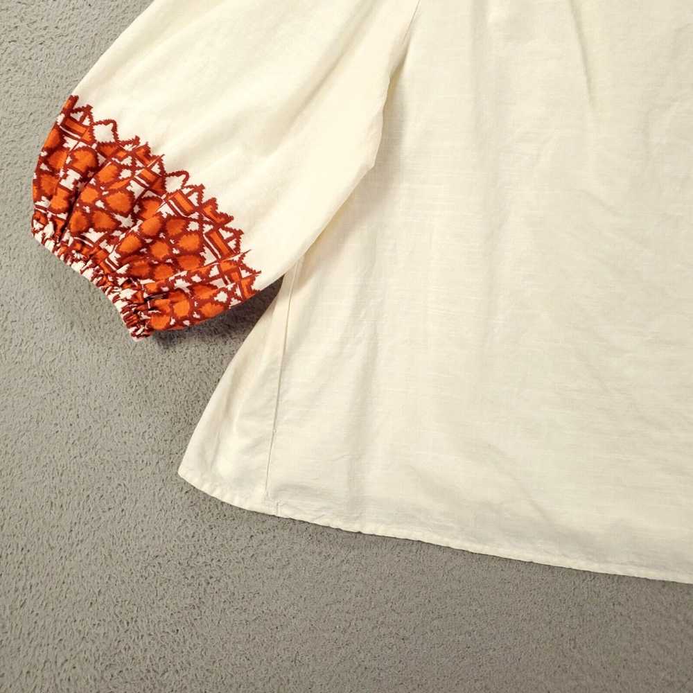 Vintage Knox Rose Blouse Womens 2XL Ivory Orange … - image 3