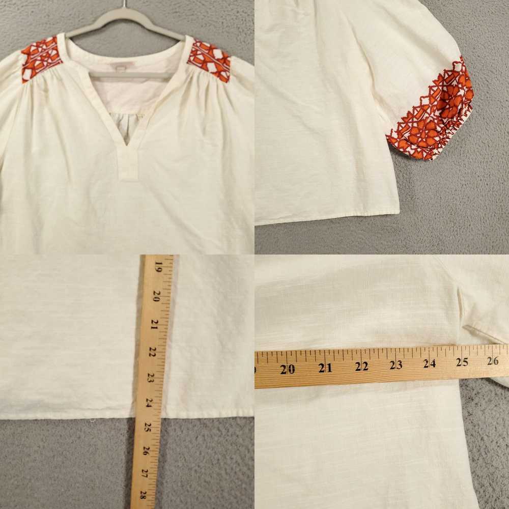 Vintage Knox Rose Blouse Womens 2XL Ivory Orange … - image 4