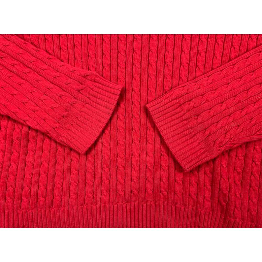 Chaps VTG 90s Red Cable Knit Pullover Sweater Adu… - image 3