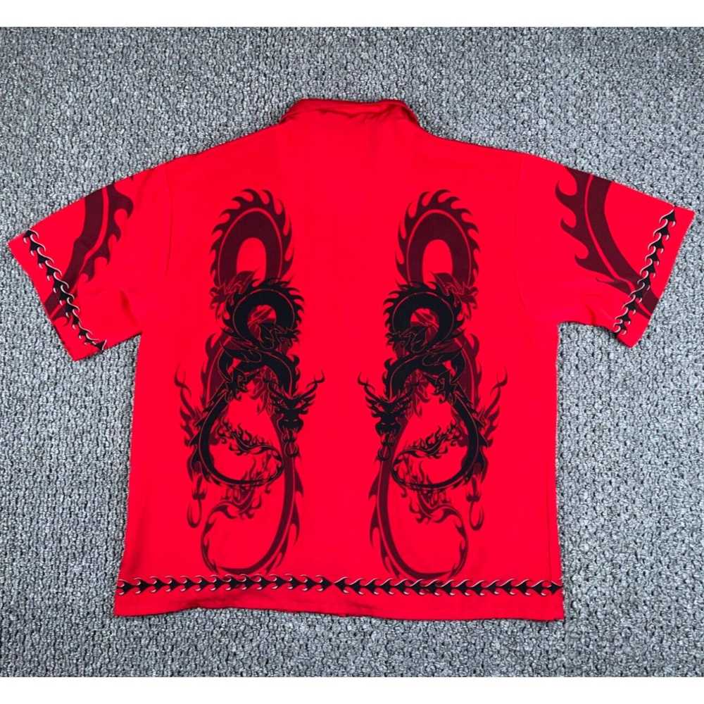 Vintage VTG Y2K Tribal Dragon Motif Shirt Adult 2… - image 2