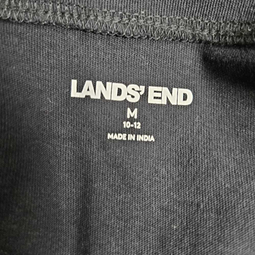 Lands End Lands End Black Cotton Shift Dress with… - image 3