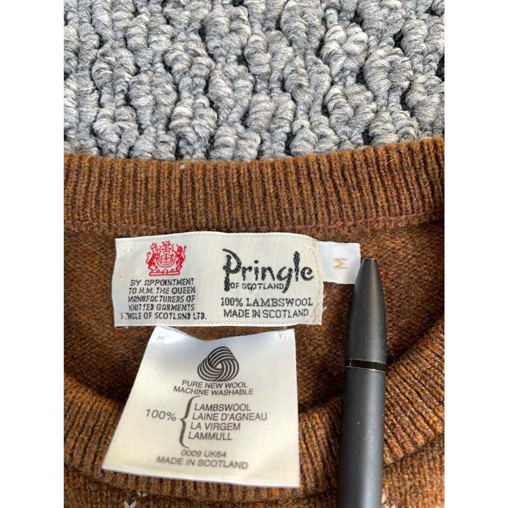 Vintage VTG Pringle of Scotland Lambs Wool V Neck… - image 3