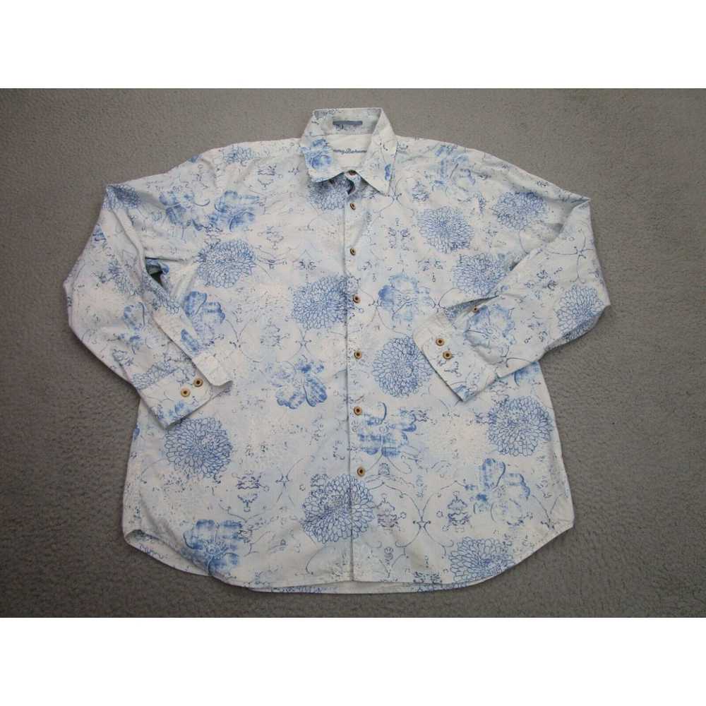 Tommy Bahama Tommy Bahama Shirt Mens XL Blue Whit… - image 1