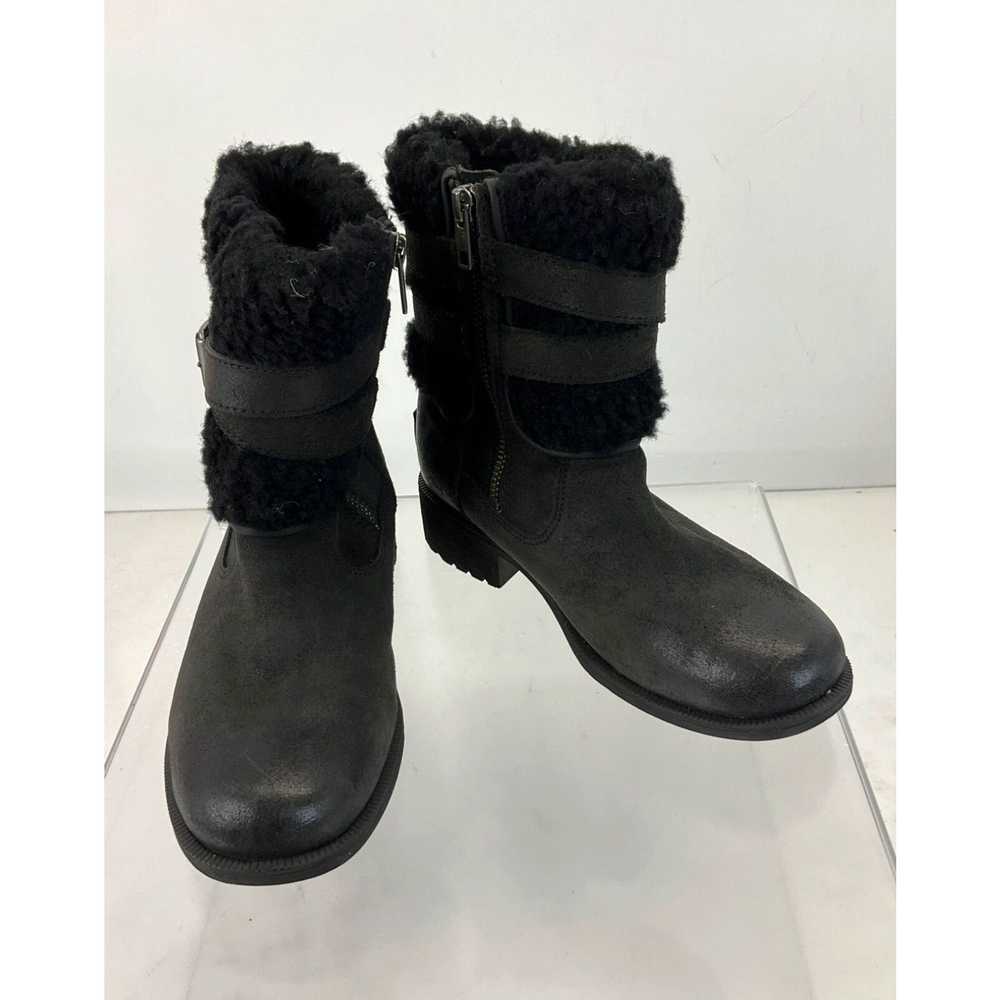 Ugg UGG Blayre III Black Leather & Wool Buckle Ac… - image 1