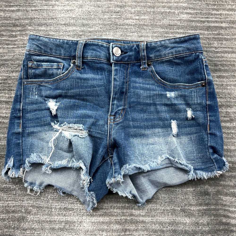 Vintage Aeropostale Jean Shorts Size 6 Womens Mid… - image 1