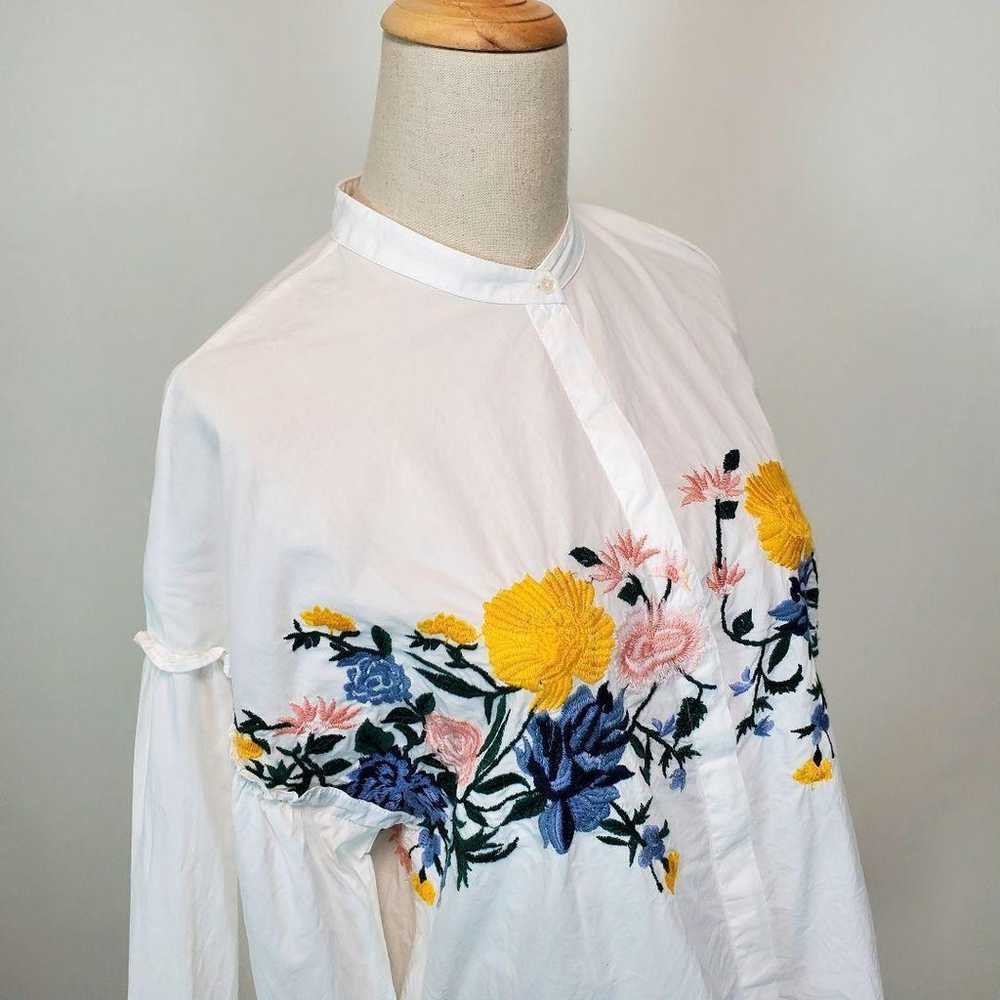 ZARA Trafaluc Collection (White) Floral Embroider… - image 8