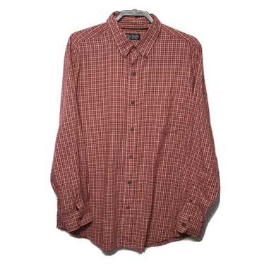 Chaps CHAPS Men’s Large Red White Check Plaid Lon… - image 1