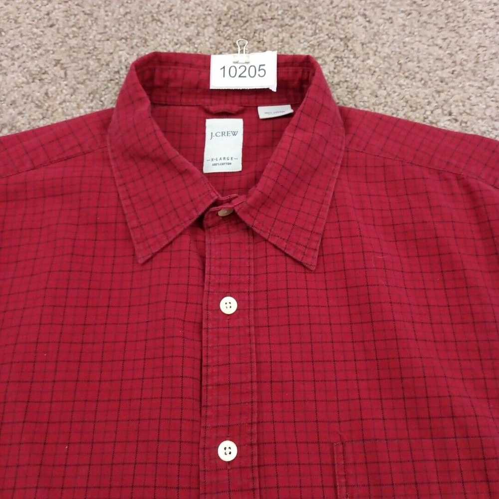 J.Crew J.Crew Shirt Mens XL Red Check Long Sleeve… - image 2