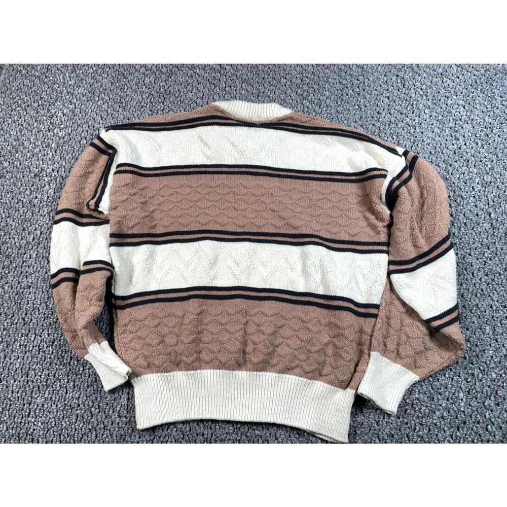 Sears VTG 80s Sears Broad Striped Sweater Adult L… - image 2