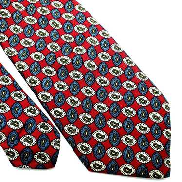 Jos. A. Bank Jos A Bank Silk Tie Red Print Geomet… - image 1