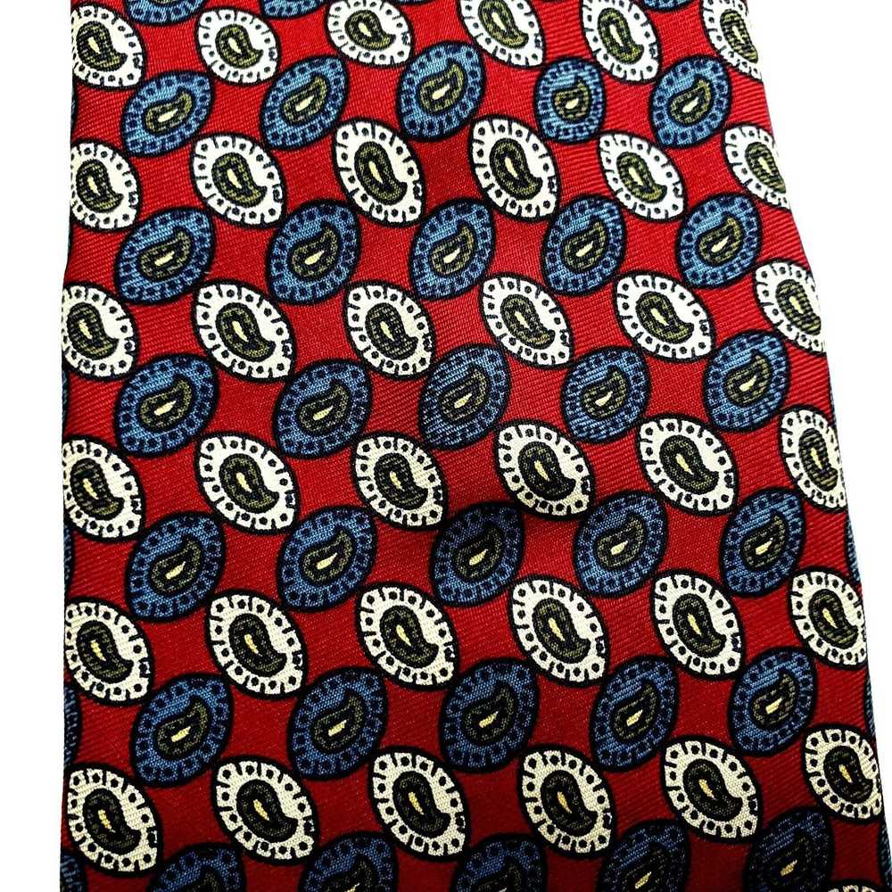 Jos. A. Bank Jos A Bank Silk Tie Red Print Geomet… - image 2