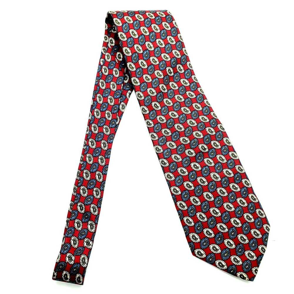 Jos. A. Bank Jos A Bank Silk Tie Red Print Geomet… - image 6