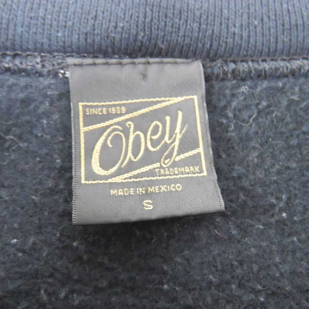 Obey Obey Black Crewneck Pullover Sweatshirt Flor… - image 4