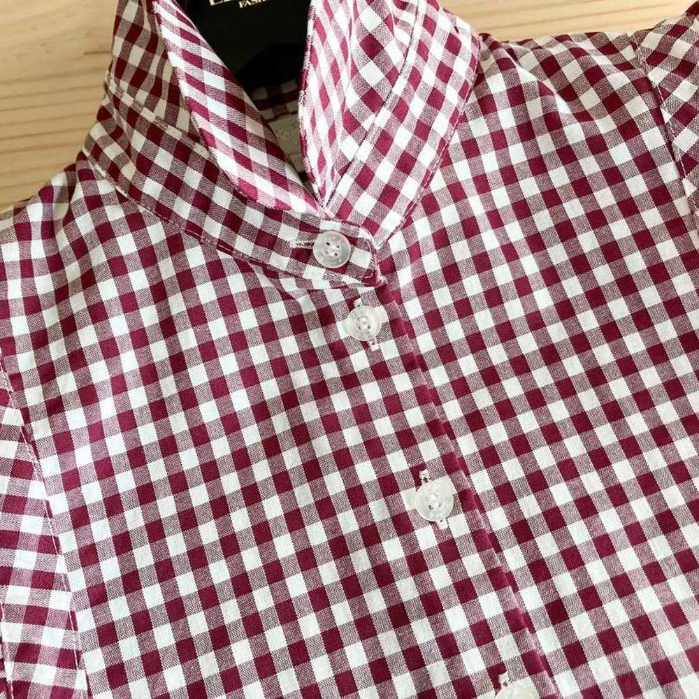 Excellent condition Agnes B. To be gingham blouse… - image 12