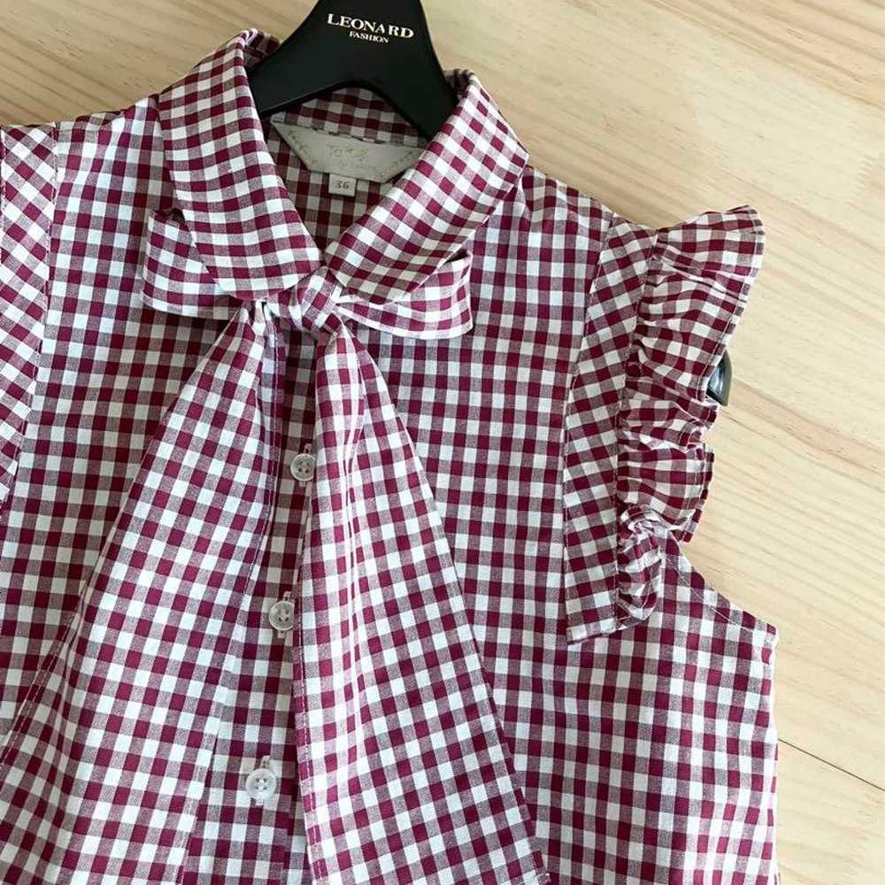 Excellent condition Agnes B. To be gingham blouse… - image 7