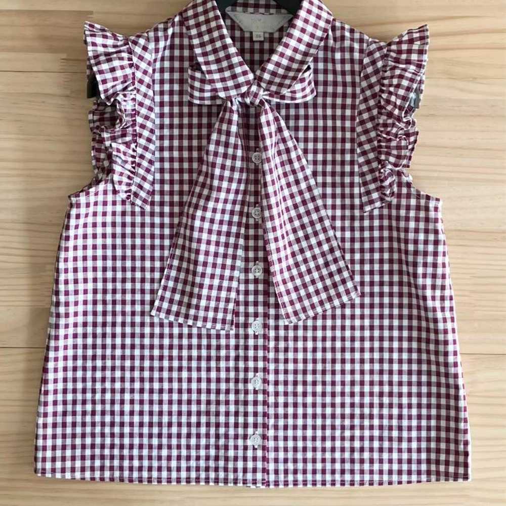 Excellent condition Agnes B. To be gingham blouse… - image 8