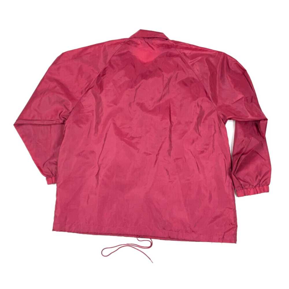 Haband VTG 90s Dark Red Nylon Coach Jacket Blank … - image 3