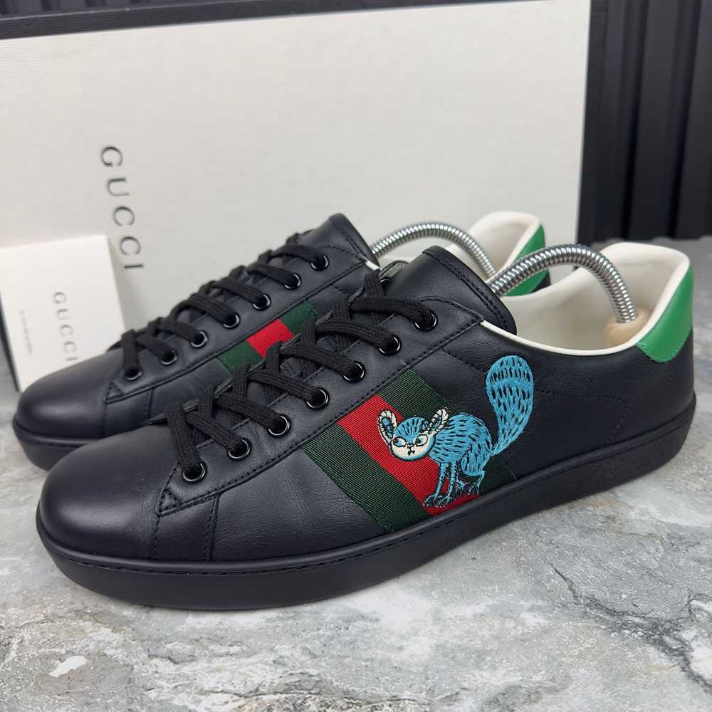 Gucci Gucci Ace Sneakers Web Freya Hartas Leather - image 1