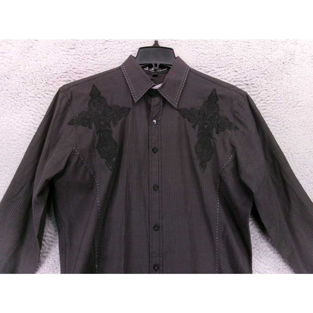 Roar Roar Shirt Mens Medium Long Sleeve Button Em… - image 2